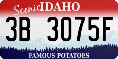 ID license plate 3B3075F