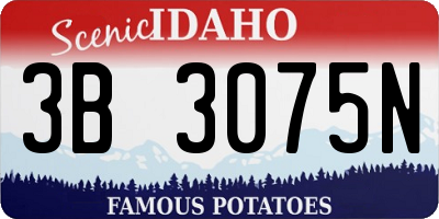 ID license plate 3B3075N