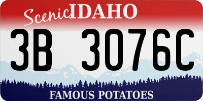 ID license plate 3B3076C