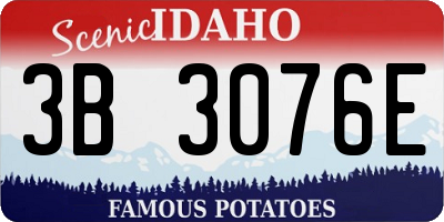 ID license plate 3B3076E