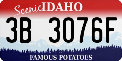 ID license plate 3B3076F