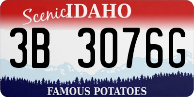 ID license plate 3B3076G