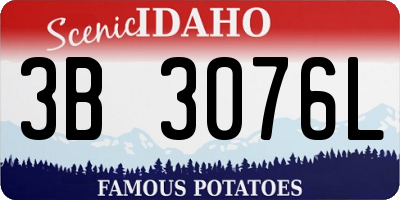 ID license plate 3B3076L