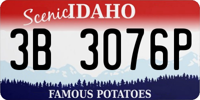 ID license plate 3B3076P