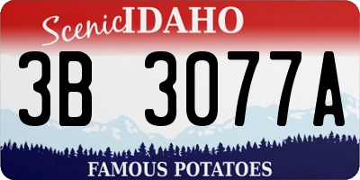 ID license plate 3B3077A