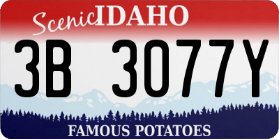 ID license plate 3B3077Y