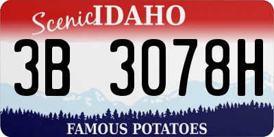ID license plate 3B3078H