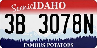 ID license plate 3B3078N