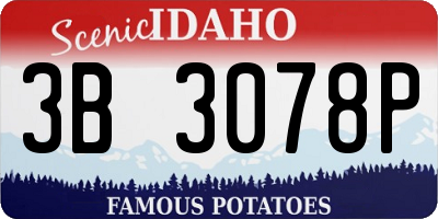 ID license plate 3B3078P
