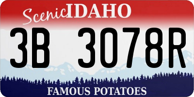 ID license plate 3B3078R
