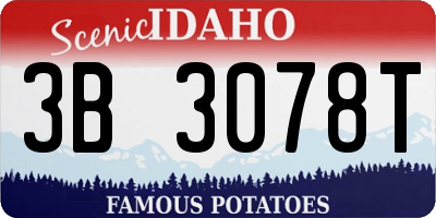 ID license plate 3B3078T
