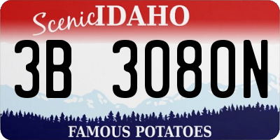 ID license plate 3B3080N