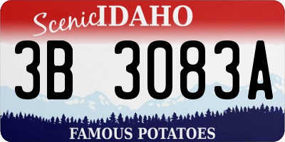 ID license plate 3B3083A