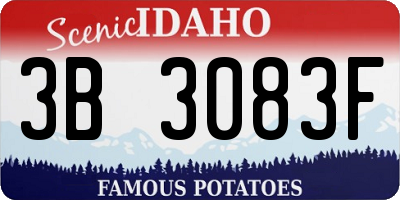 ID license plate 3B3083F