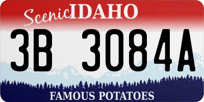 ID license plate 3B3084A
