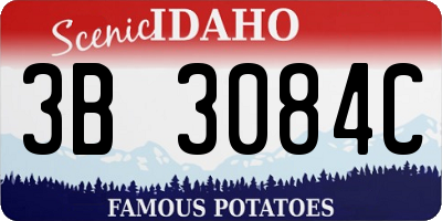 ID license plate 3B3084C