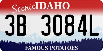 ID license plate 3B3084L
