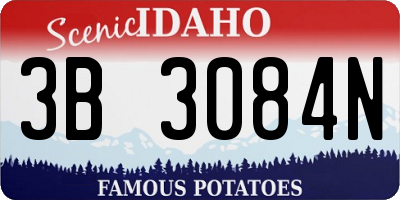 ID license plate 3B3084N