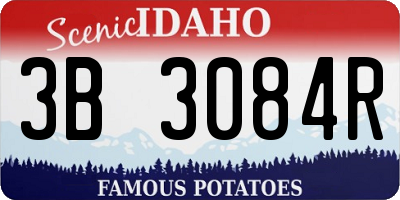 ID license plate 3B3084R