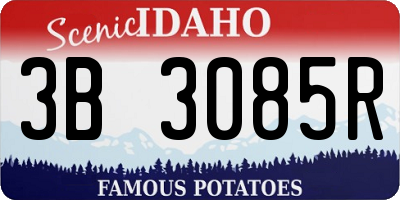 ID license plate 3B3085R
