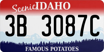 ID license plate 3B3087C