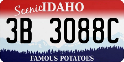 ID license plate 3B3088C