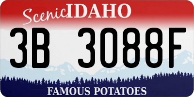 ID license plate 3B3088F