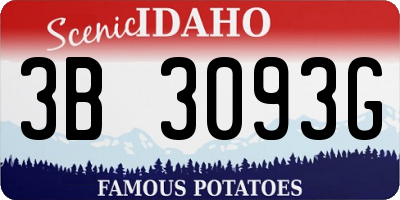 ID license plate 3B3093G