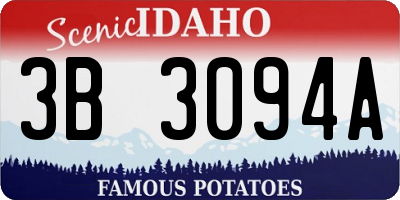ID license plate 3B3094A