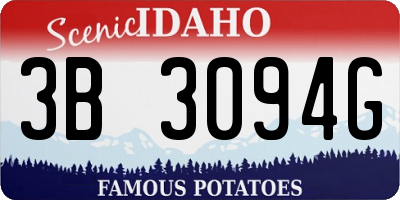 ID license plate 3B3094G