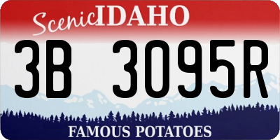 ID license plate 3B3095R
