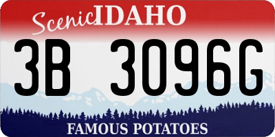 ID license plate 3B3096G