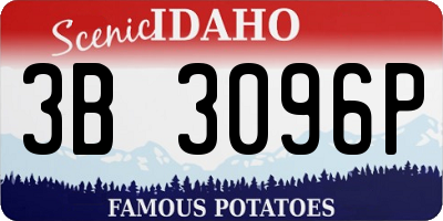 ID license plate 3B3096P