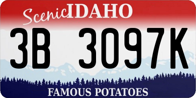 ID license plate 3B3097K