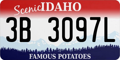 ID license plate 3B3097L