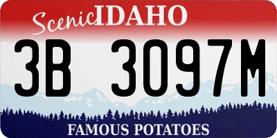 ID license plate 3B3097M