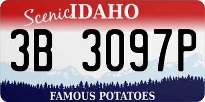 ID license plate 3B3097P