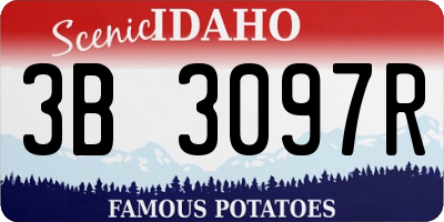 ID license plate 3B3097R