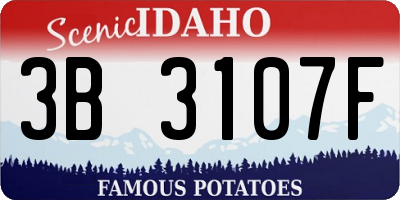 ID license plate 3B3107F