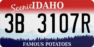 ID license plate 3B3107R