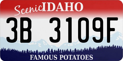ID license plate 3B3109F