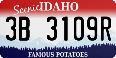 ID license plate 3B3109R