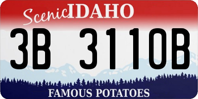 ID license plate 3B3110B