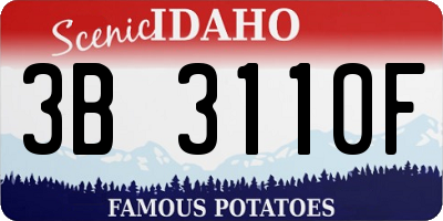 ID license plate 3B3110F