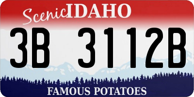 ID license plate 3B3112B