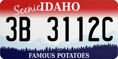 ID license plate 3B3112C