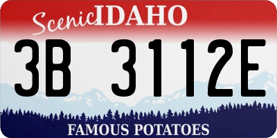ID license plate 3B3112E