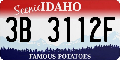 ID license plate 3B3112F