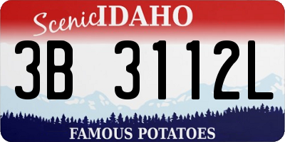 ID license plate 3B3112L