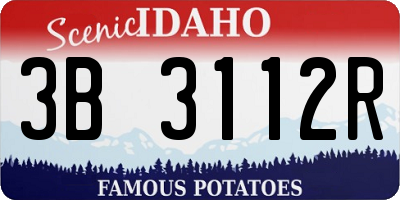 ID license plate 3B3112R